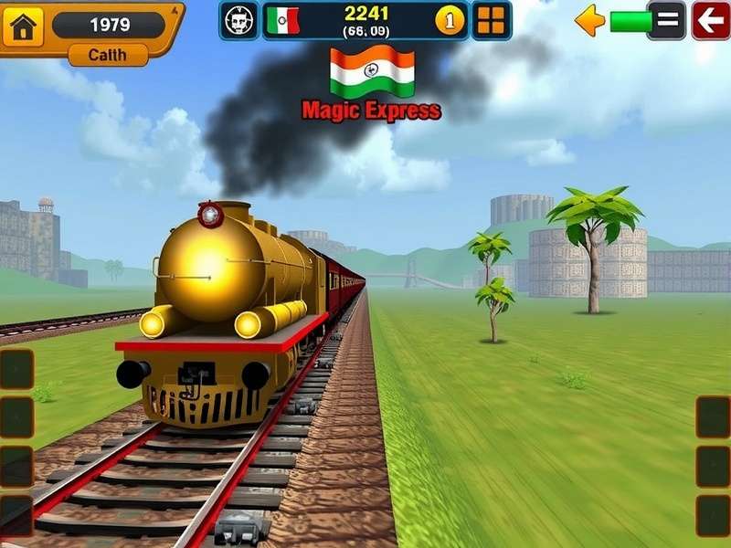 Madras Magic Express gameplay screenshot showing Indian railway journey